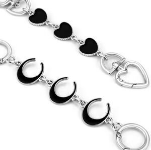 Coach Style C in Blk & Silver Set(2) Purse Charm Or Strap Extender